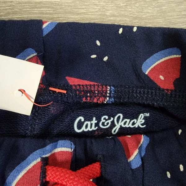 Cat and Jack Boys Short and Shirt Set Blue Watermelon Various Sizes