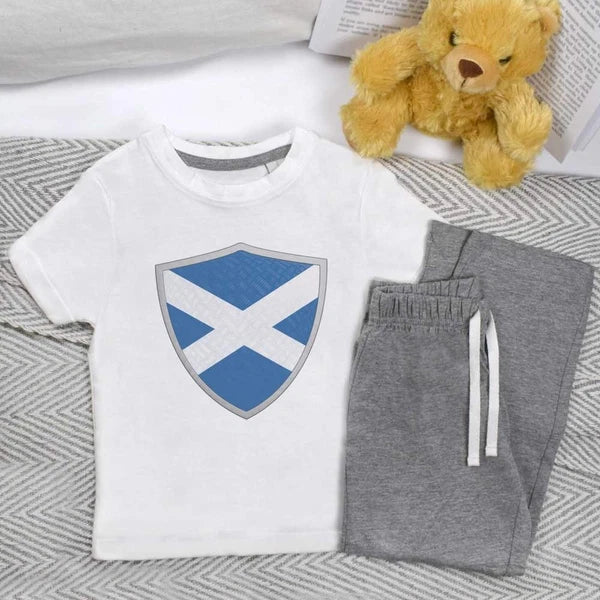 'Scotland Shield' Kids Nightwear / Pyjama Set (KP041463)