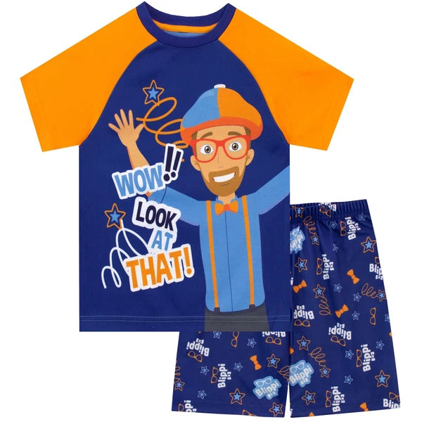 Boys Blippi Short Pyjamas | Kids Blippi PJs | Short Pyjama Set For Kids