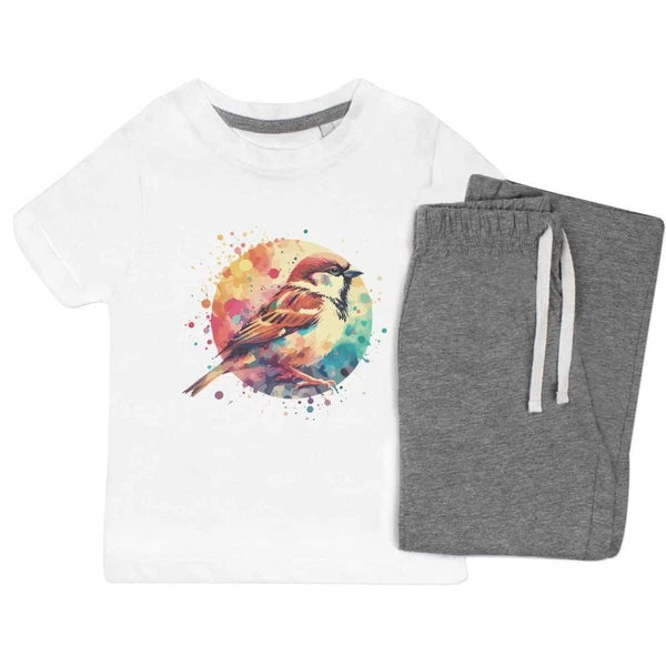 'House Sparrow' Kids Nightwear / Pyjama Set (KP047461)