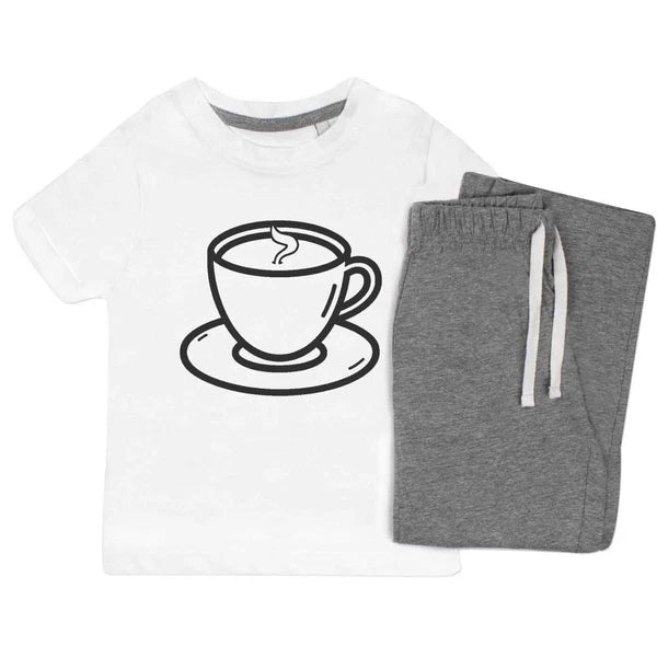 'Cup of Coffee' Kids Nightwear / Pyjama Set (KP047202)