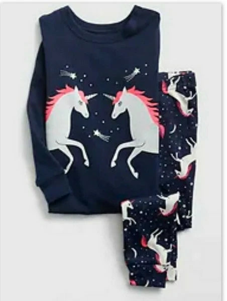 NEW BABY GAP UNICORN PAJAMAS SLEEP SET 2T  3T