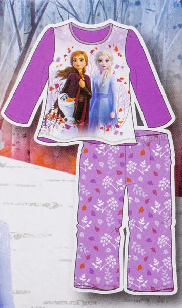 Frozen II Anna Elsa Girls Pajamas Disney NWT 2 3 4 5 T Purple Fleece Long Sleeve