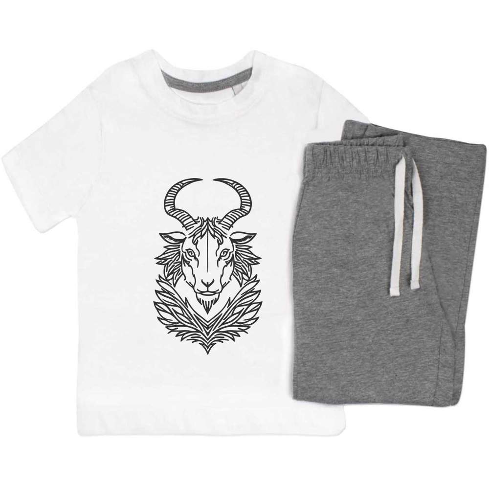 'Goat Motif' Kids Nightwear / Pyjama Set (KP043772)