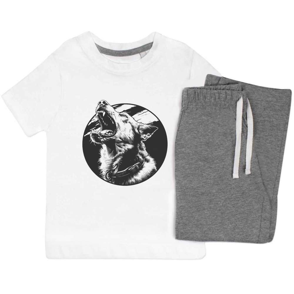'Dog Barking ' Kids Nightwear / Pyjama Set (KP047091)