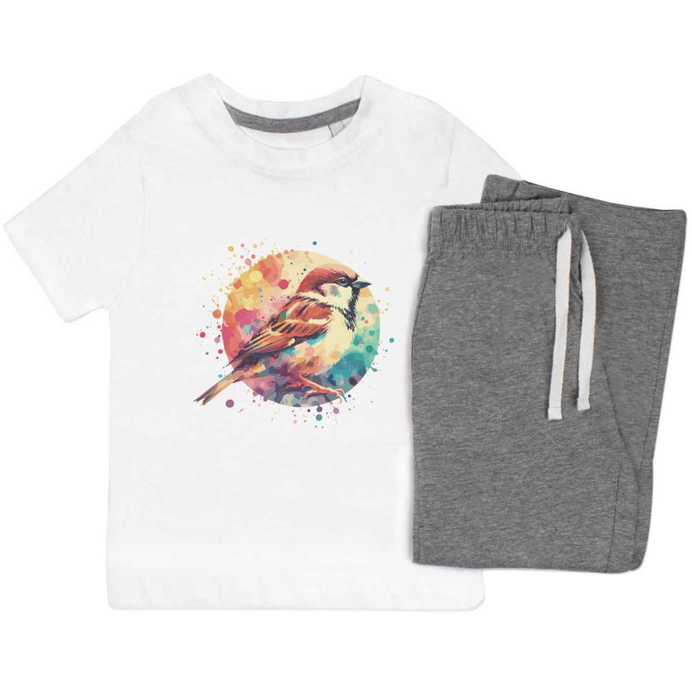 'House Sparrow' Kids Nightwear / Pyjama Set (KP047461)