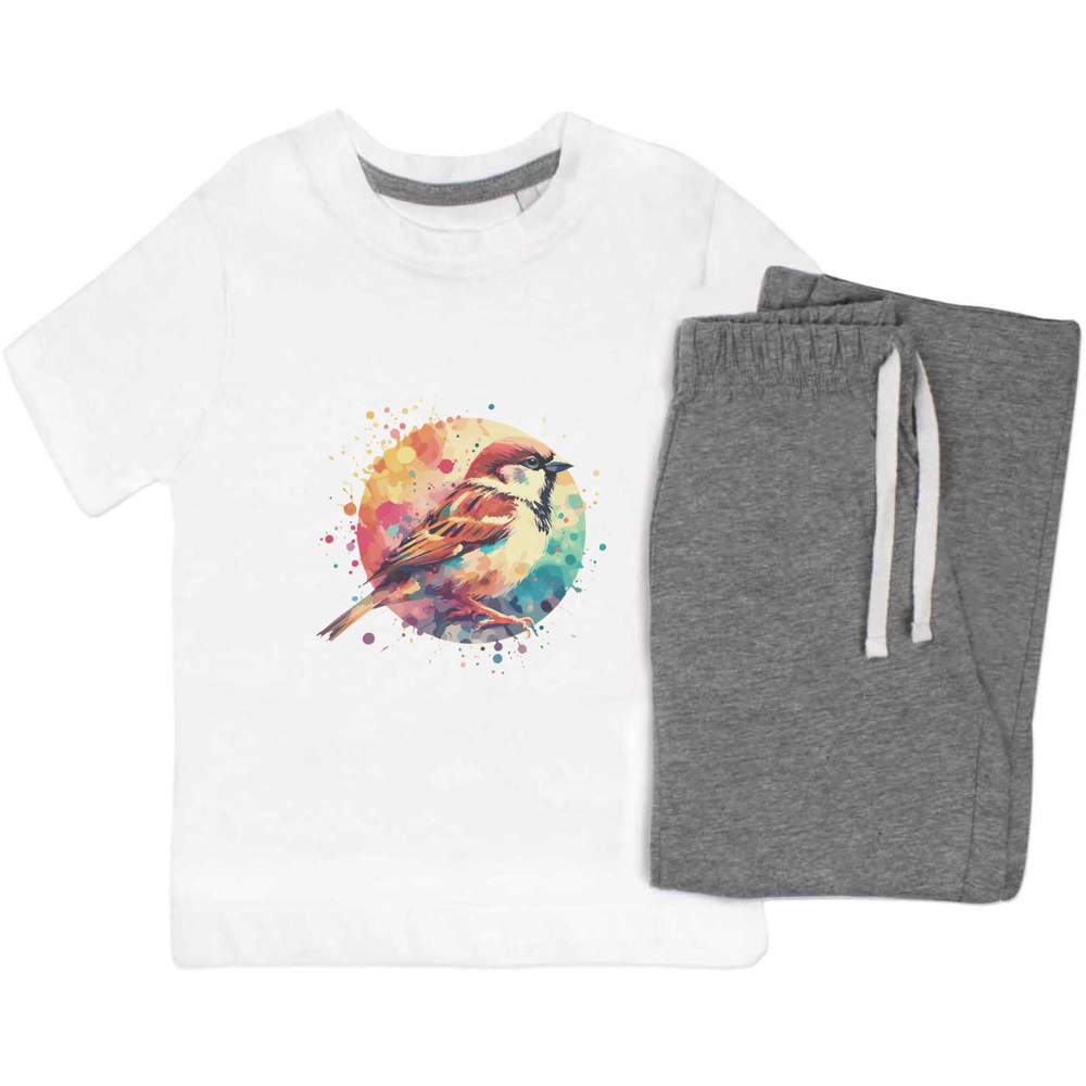 'House Sparrow' Kids Nightwear / Pyjama Set (KP047461)