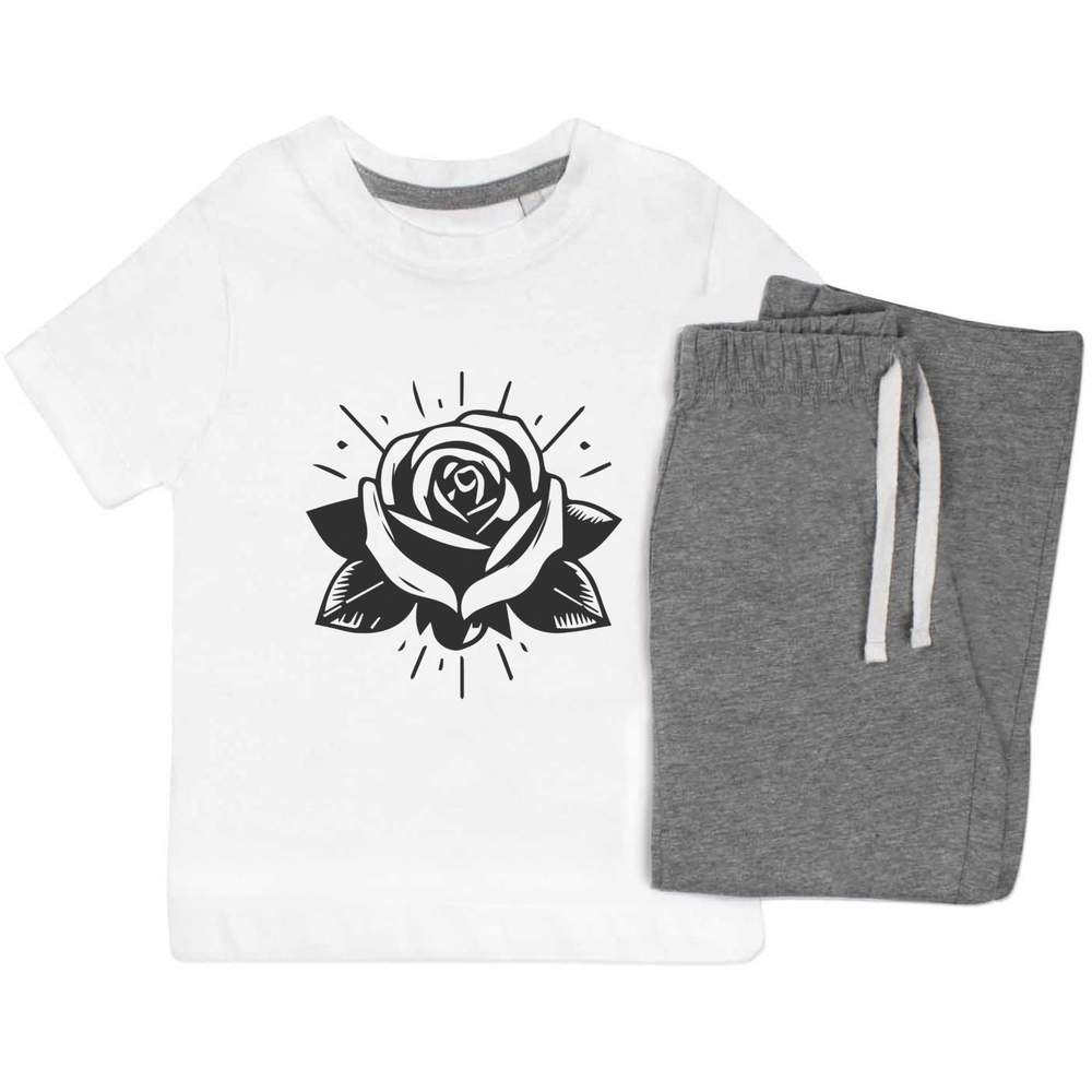'Blooming Rose' Kids Nightwear / Pyjama Set (KP047702)