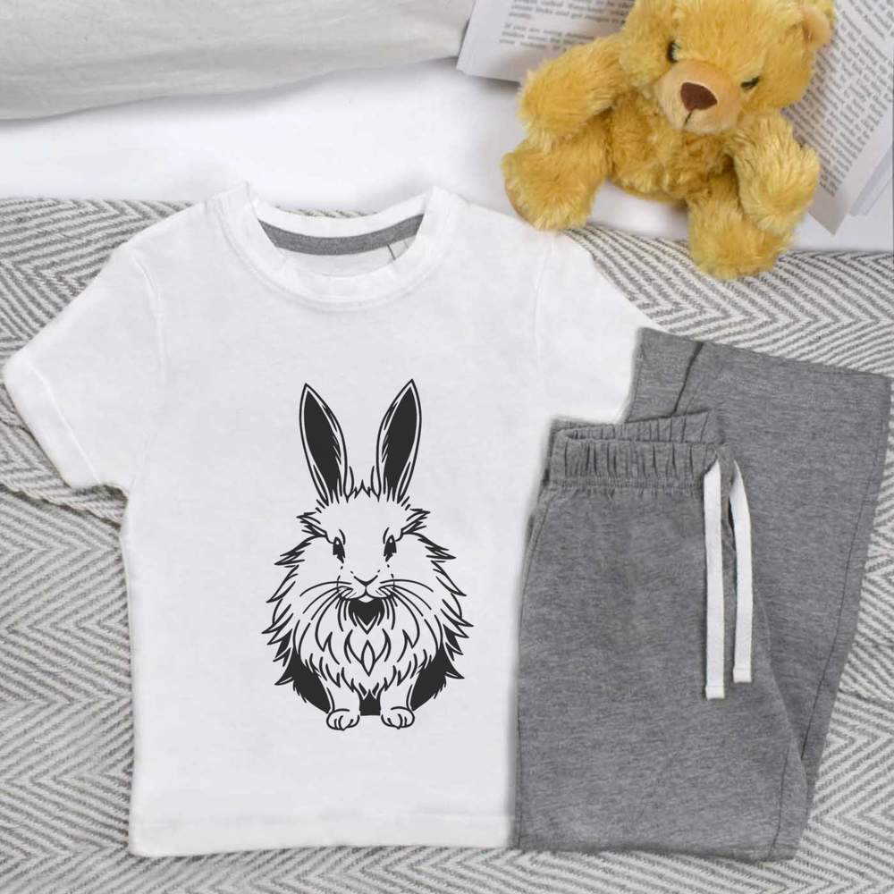 'Angora Rabbit' Kids Nightwear / Pyjama Set (KP043799)