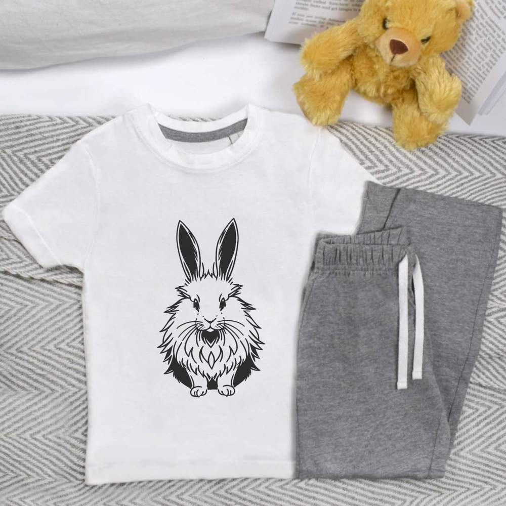'Angora Rabbit' Kids Nightwear / Pyjama Set (KP043799)