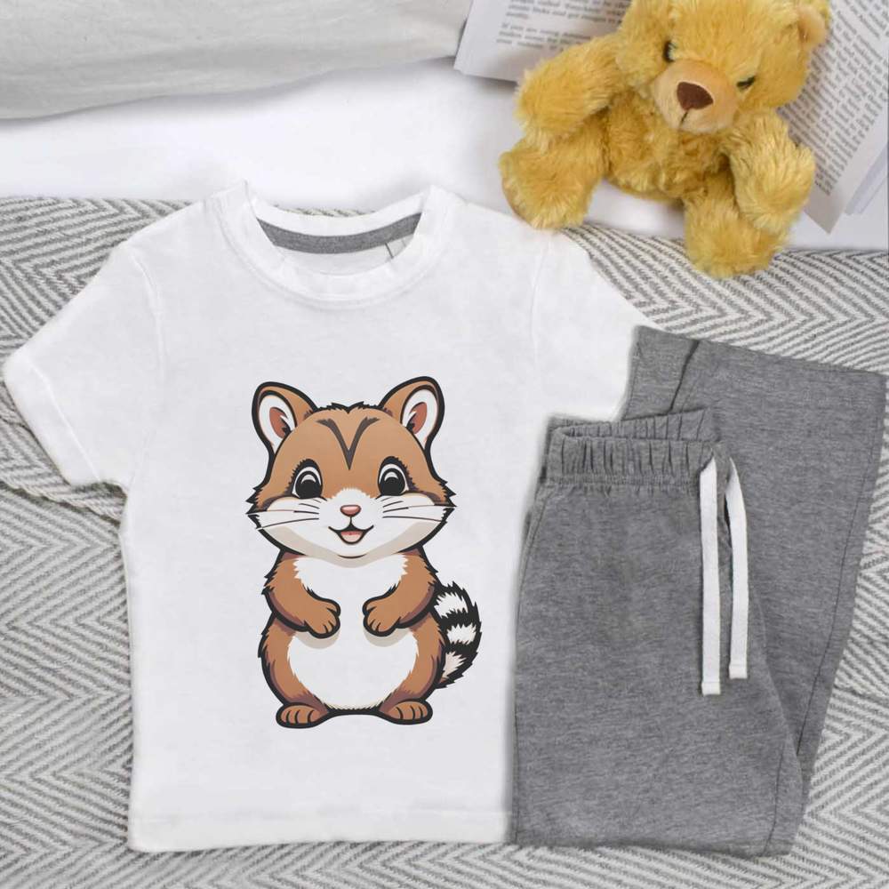 'Happy Chipmunk' Kids Nightwear / Pyjama Set (KP043871)
