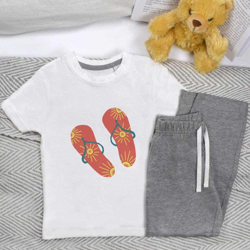 'Flip Flops' Kids Nightwear / Pyjama Set (KP044173)