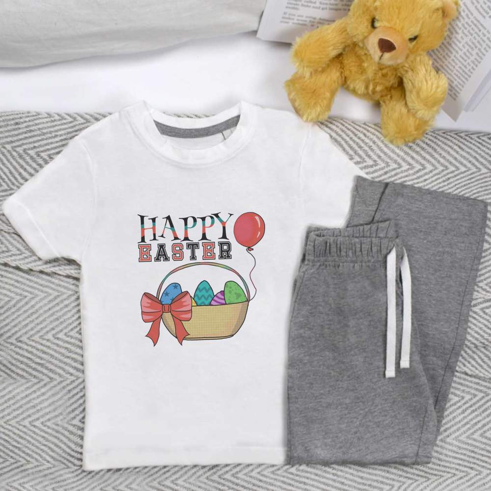 'Happy Easter' Kids Nightwear / Pyjama Set (KP044751)