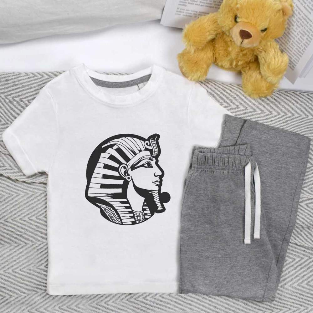 'Egyptian Pharaoh Side View' Kids Nightwear / Pyjama Set (KP047179)
