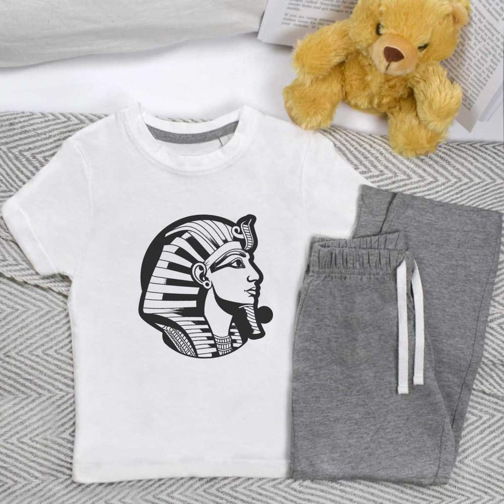 'Egyptian Pharaoh Side View' Kids Nightwear / Pyjama Set (KP047179)