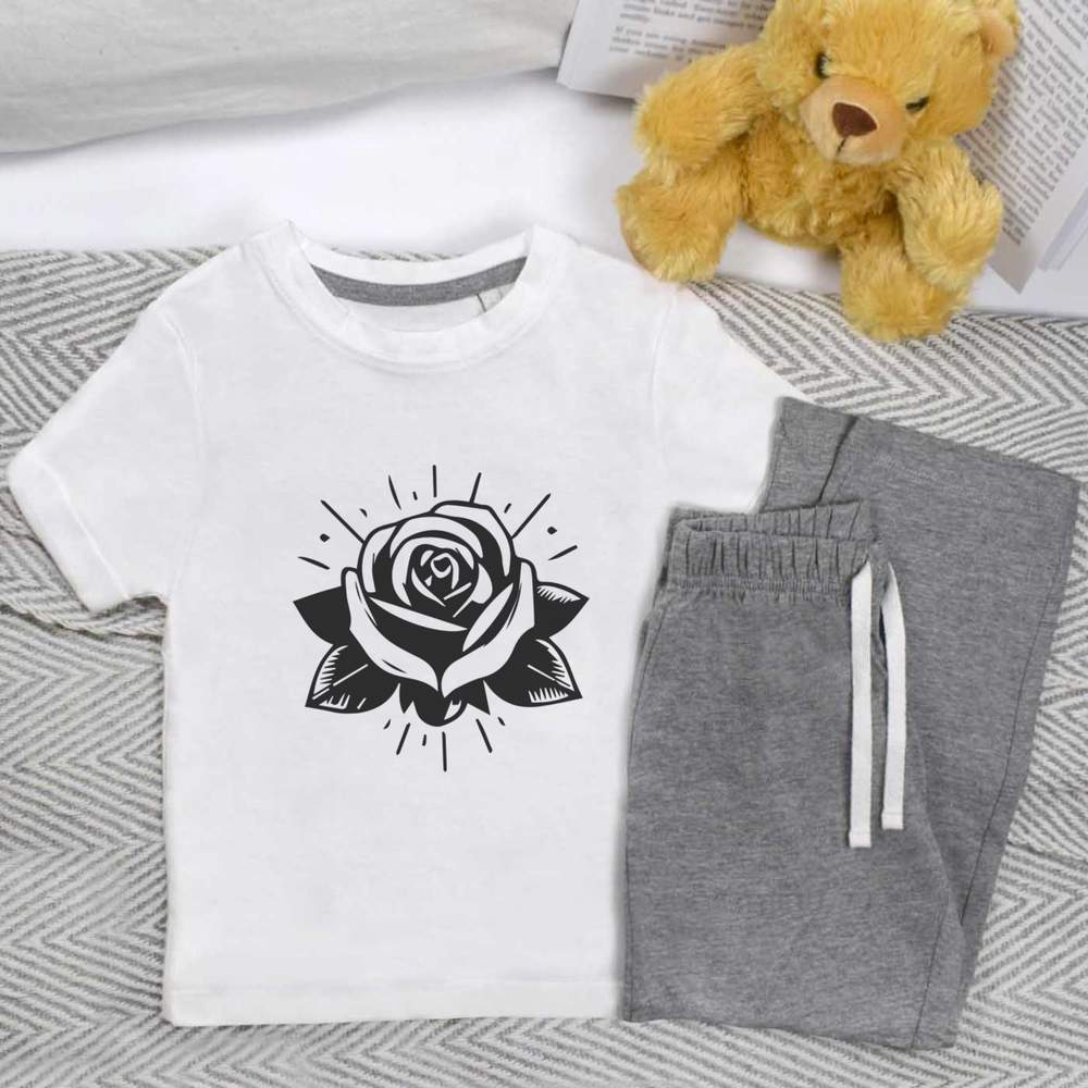 'Blooming Rose' Kids Nightwear / Pyjama Set (KP047702)