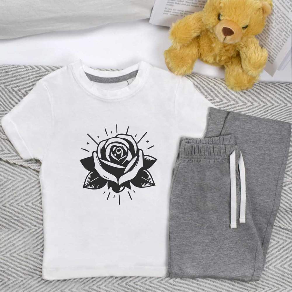 'Blooming Rose' Kids Nightwear / Pyjama Set (KP047702)