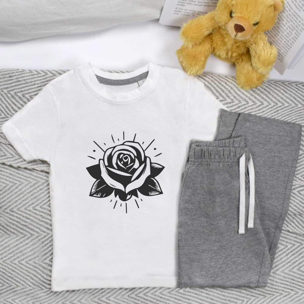 'Blooming Rose' Kids Nightwear / Pyjama Set (KP047702)