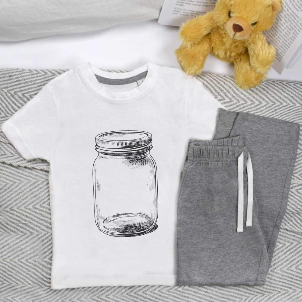 'Single Glass Jar' Kids Nightwear / Pyjama Set (KP054182)