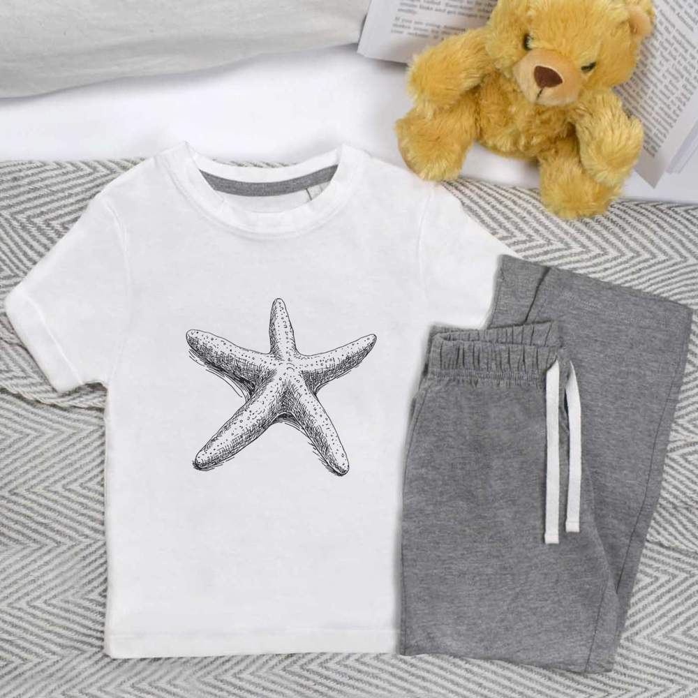 'Single Starfish' Kids Nightwear / Pyjama Set (KP054240)