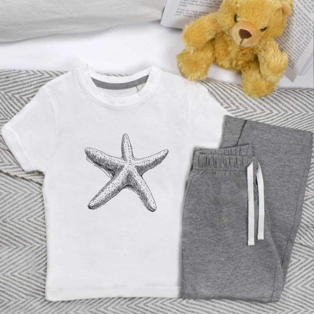 'Single Starfish' Kids Nightwear / Pyjama Set (KP054240)