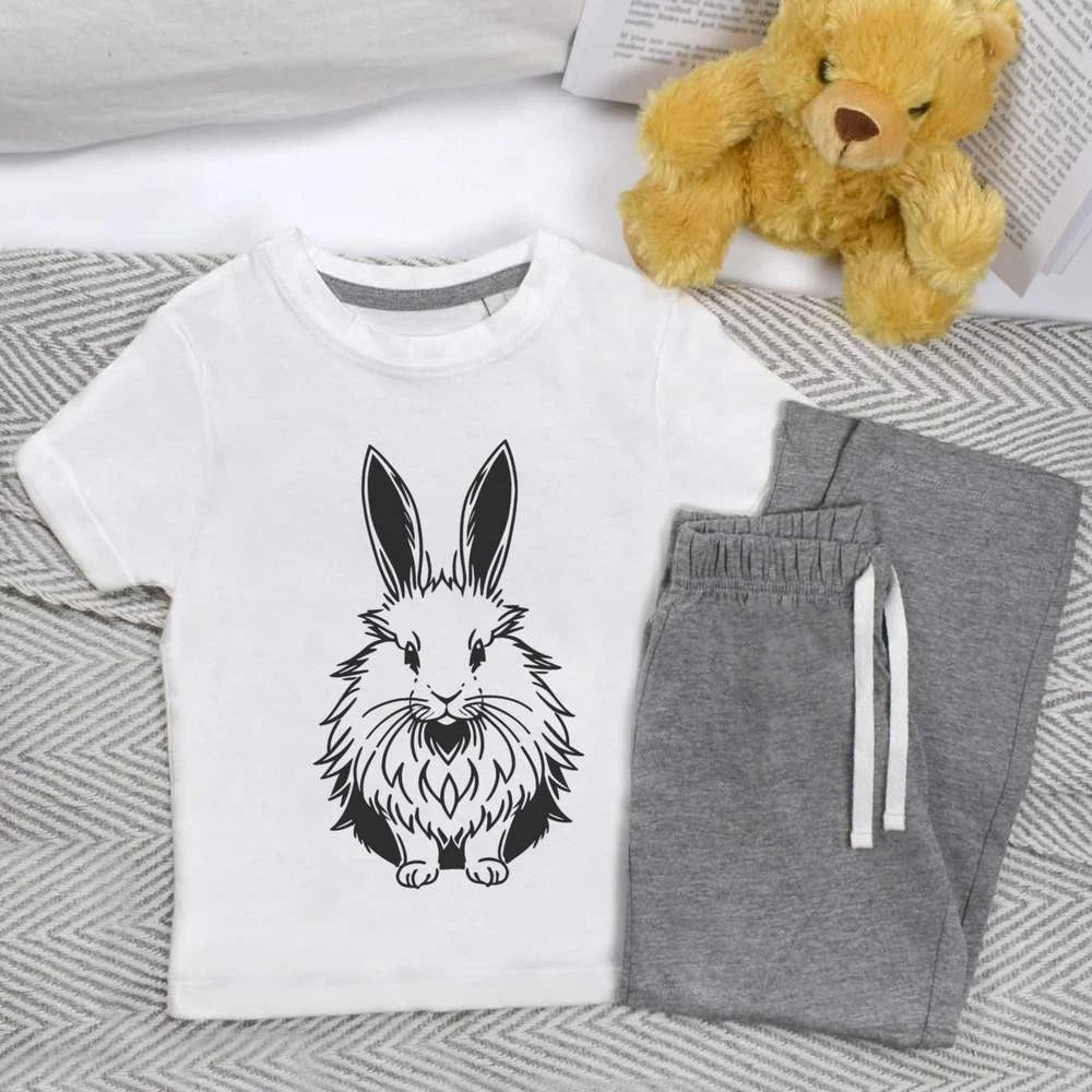 'Angora Rabbit' Kids Nightwear / Pyjama Set (KP043799)