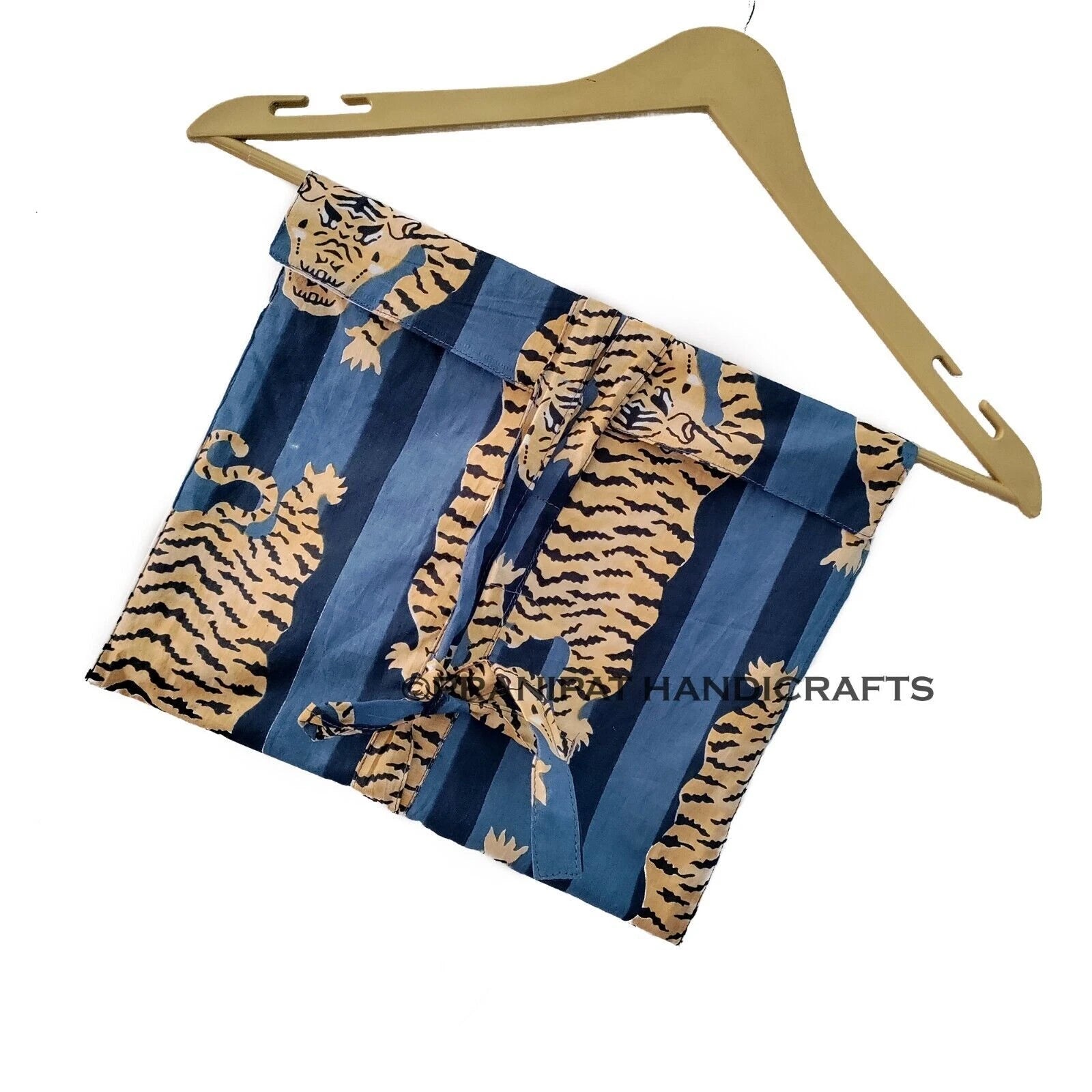 Tibetan Tiger Women Gypsy Sleepwear Cotton Blue Hippie Night wear Top-Pajama set