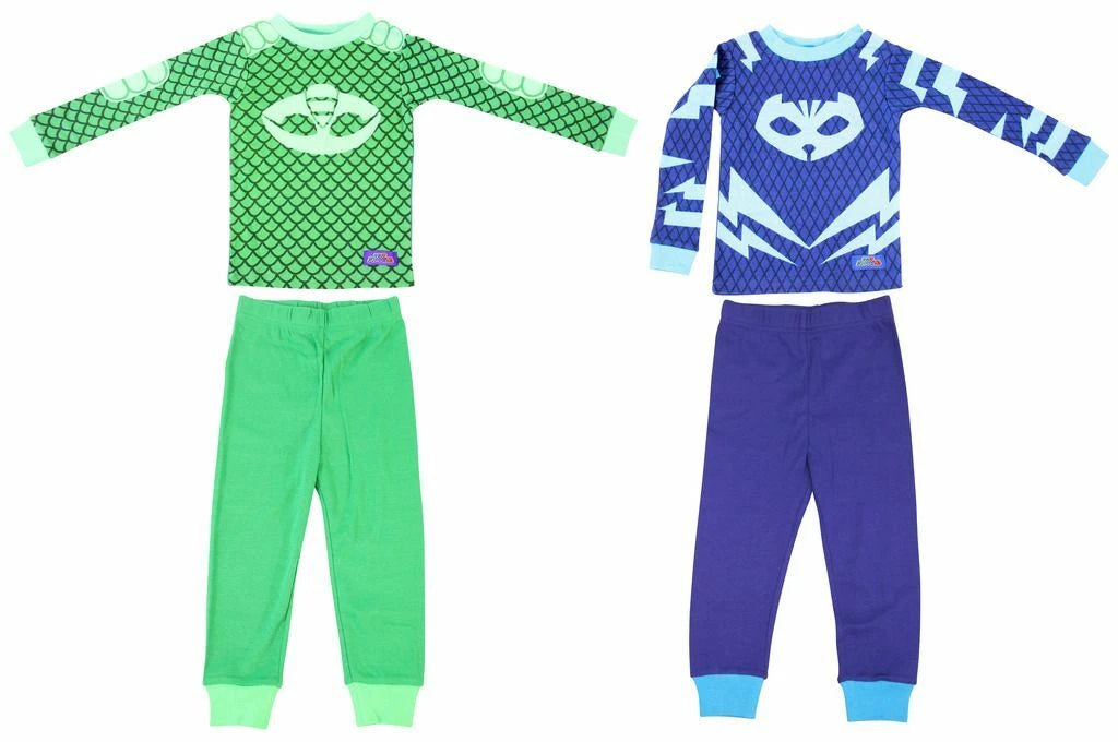 Toddler Boy's Disney PJ Masks Animatd Show Gekko Catboy 2 Cotton Sleepwear Set