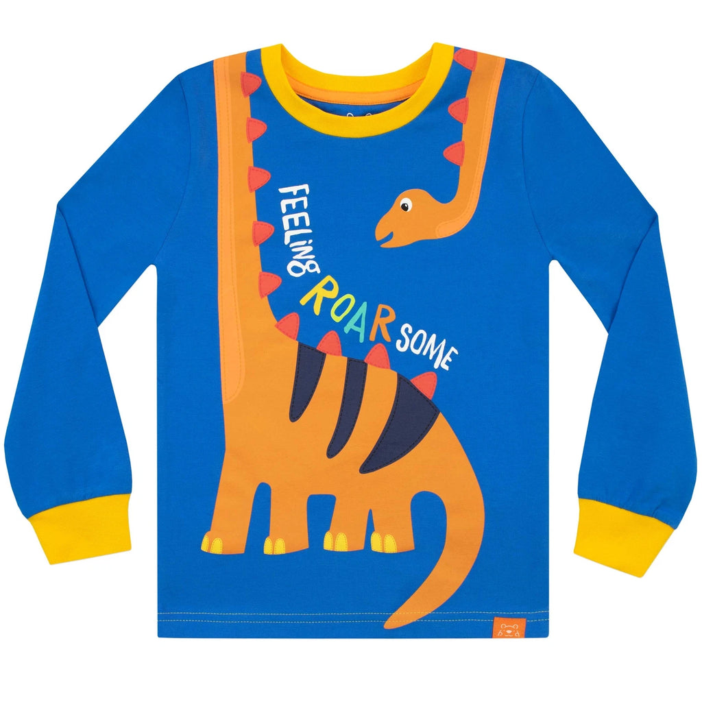 Dinosaur Diplodocus Pyjamas Kids Boys 18 24 Months 2 3 4 5 6 Years PJs Stripes