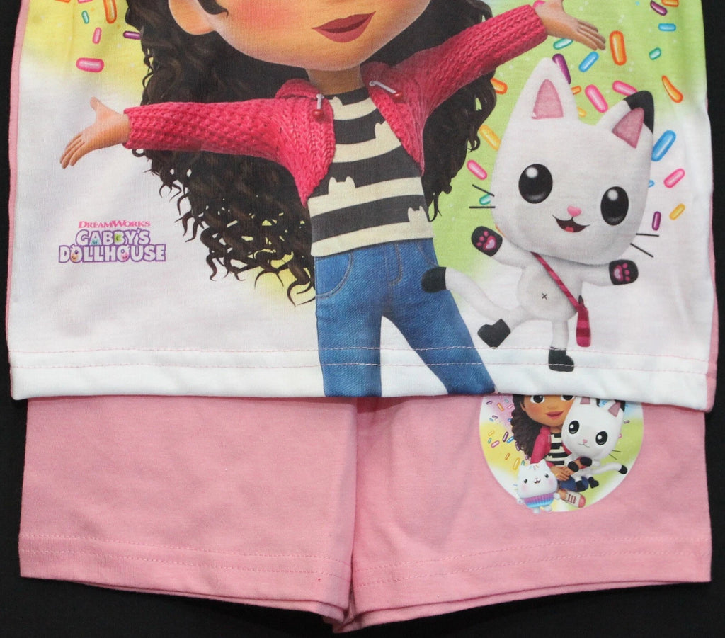 GABBY'S DOLLHOUSE Girl's Short Pyjamas/ Pink Summer/Shorty PJs Sizes 1.5-5 Years