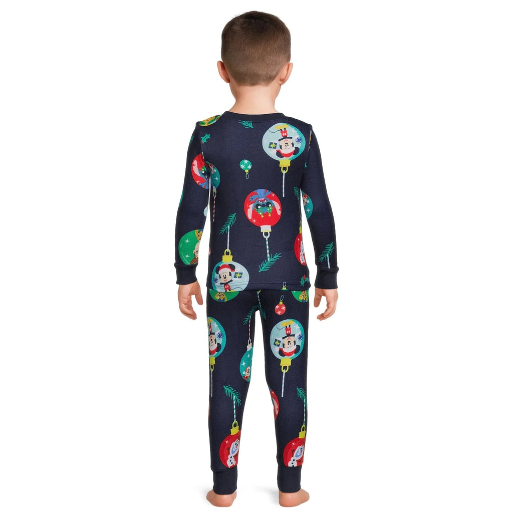 Disney 100 Toddler Boy Family Christmas 2 Piece Knit Pajama Set 2T 3T 5T