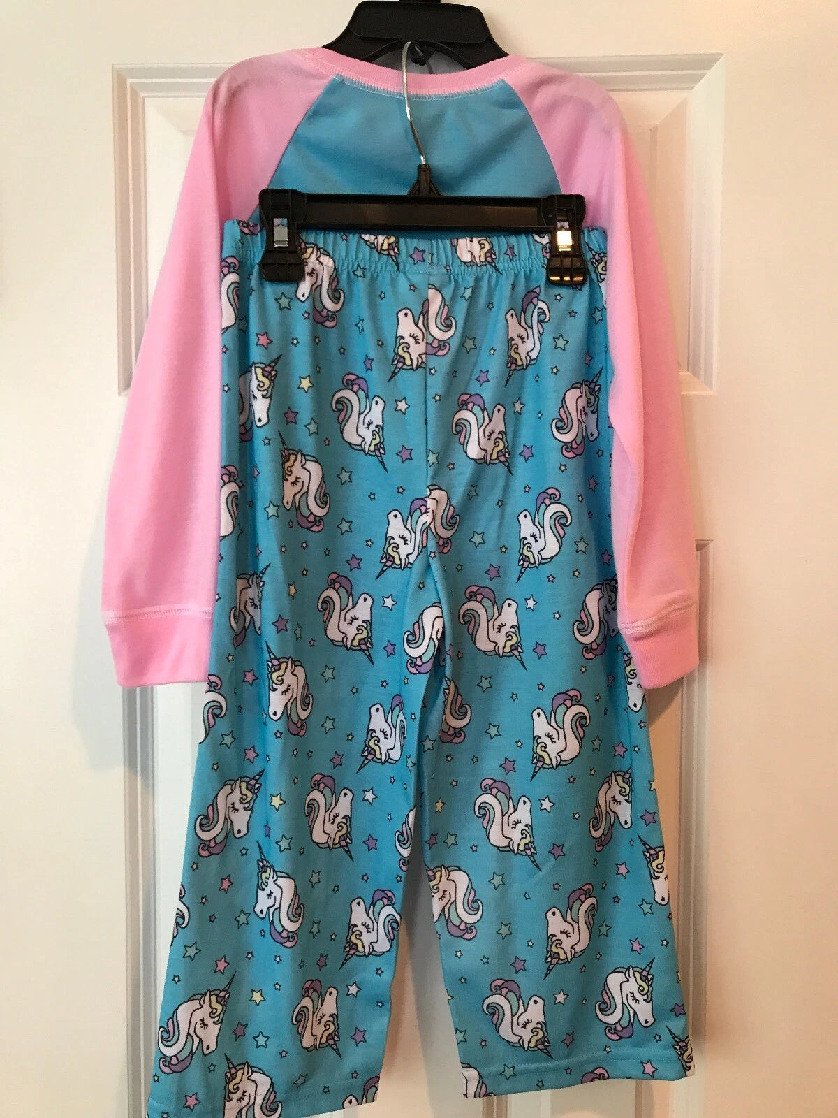 NWT Girl's UNICORN Pajamas PJ Robe 3 piece Set Dreamlife Pink Blue 2T 3T 4 Star