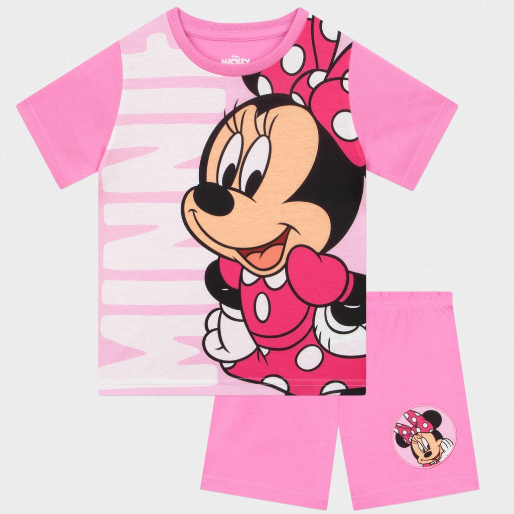 Disney Minnie Mouse Pyjamas | Disney Girls Pjs | Minnie Short Pyjamas