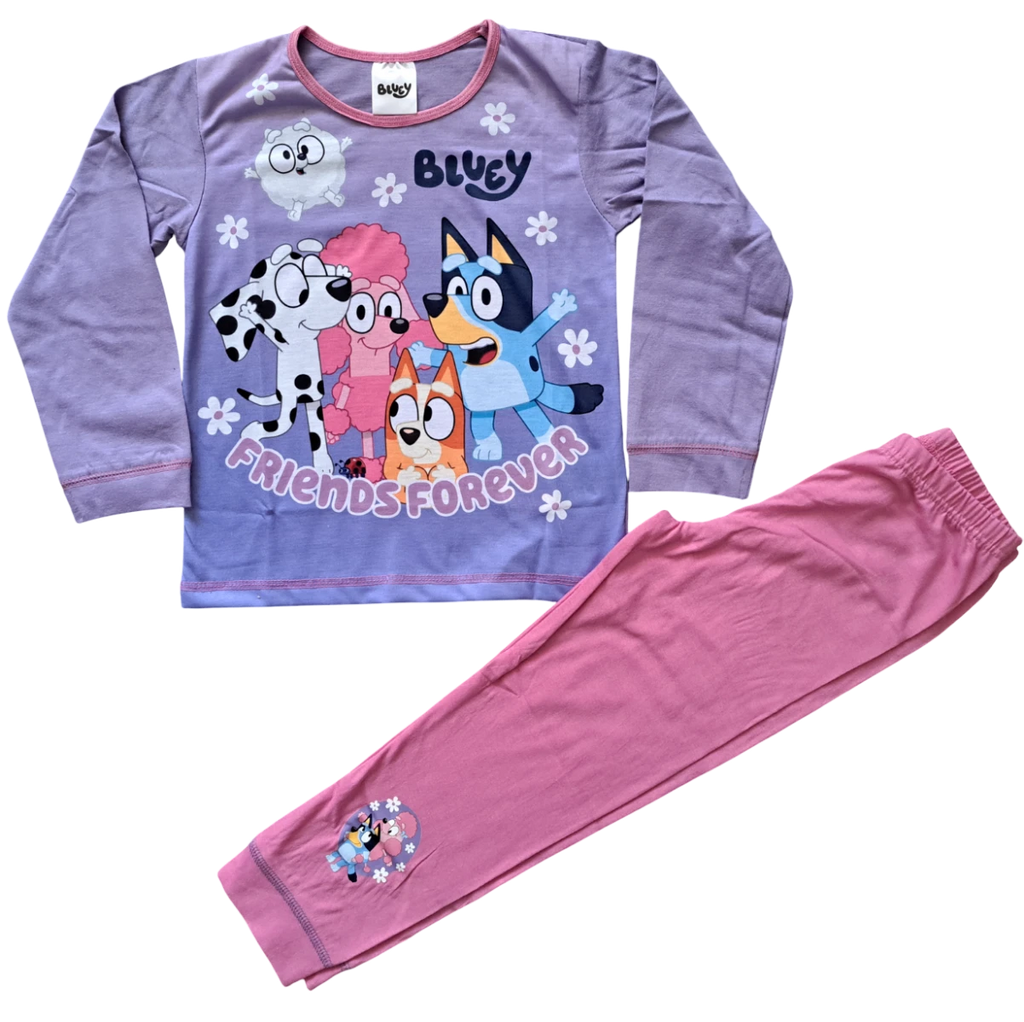 Girls Bluey Friends Forever Pyjamas. Ages 18 Months To 5 Years