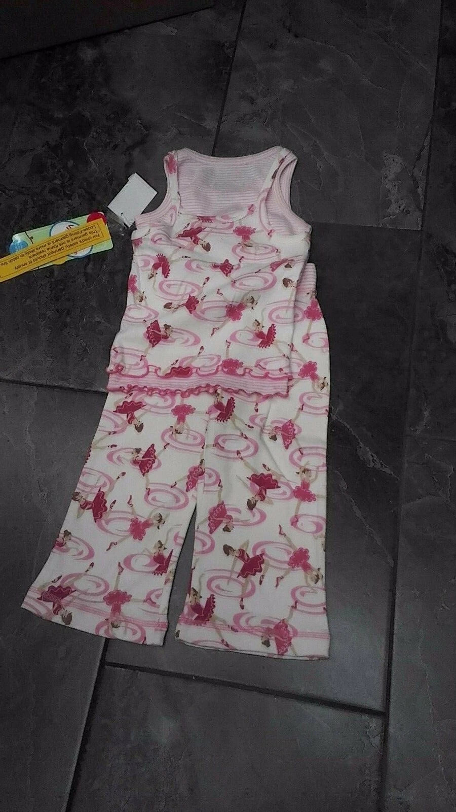 NWT SARA'S PRINTS TODDLER GIRLS PAJAMA SET ballerina 2 3