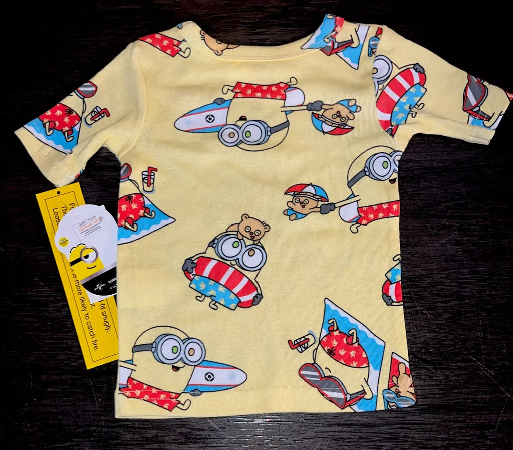 Despicable Me Minions Bob & Teddy Bear Tim Beach Toddler Pajama Set 2T 3T 4T 5T