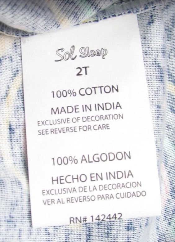 Sol Sleep 2 Piece Pajama Set Multicolor Rainbows & Hearts GP2-3118 - Choose Size