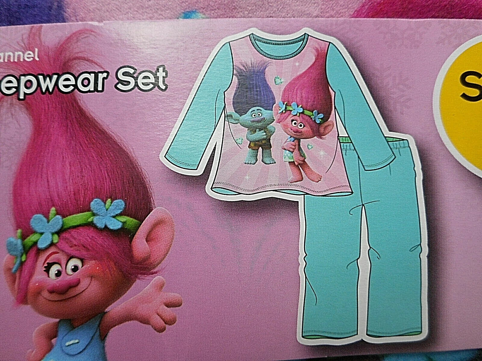 Trolls Toddler Girls Long Sleeve Top & Long Pants 2-Piece Pajama Set
