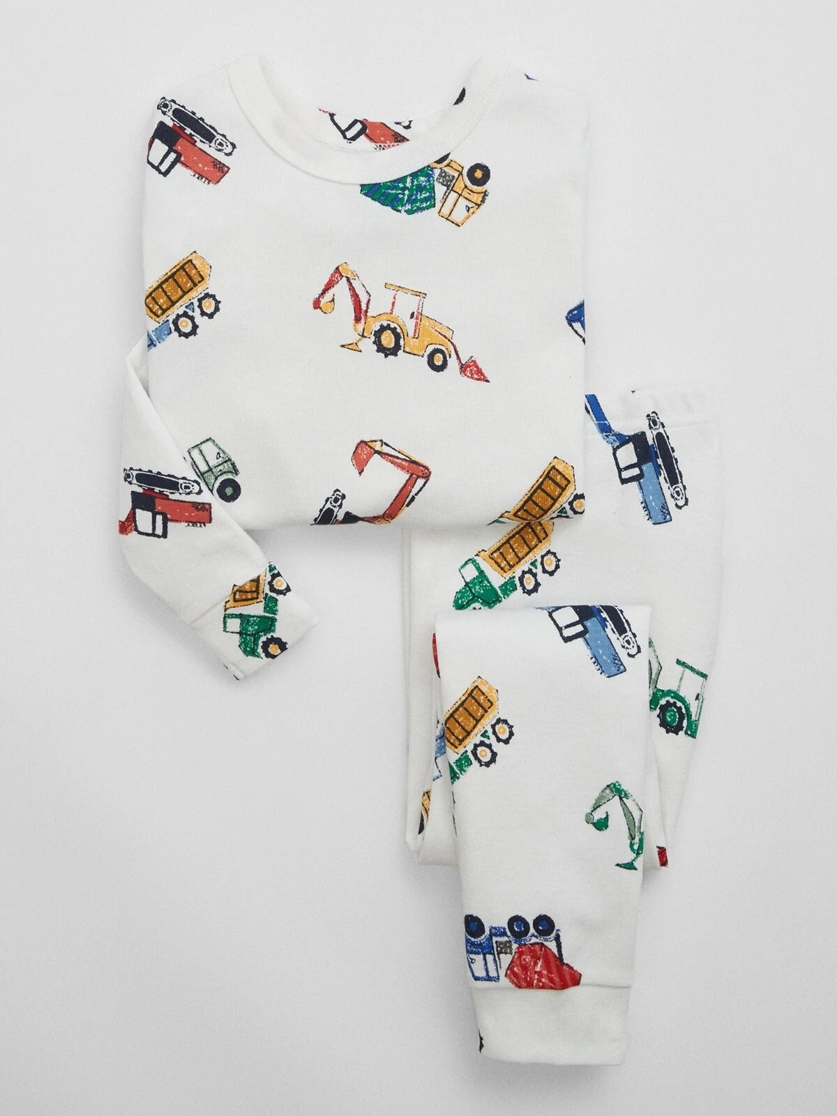 NEW GAP Toddler Construction Vehicles Print Pajamas PJ Set Size 2/5/6 Years