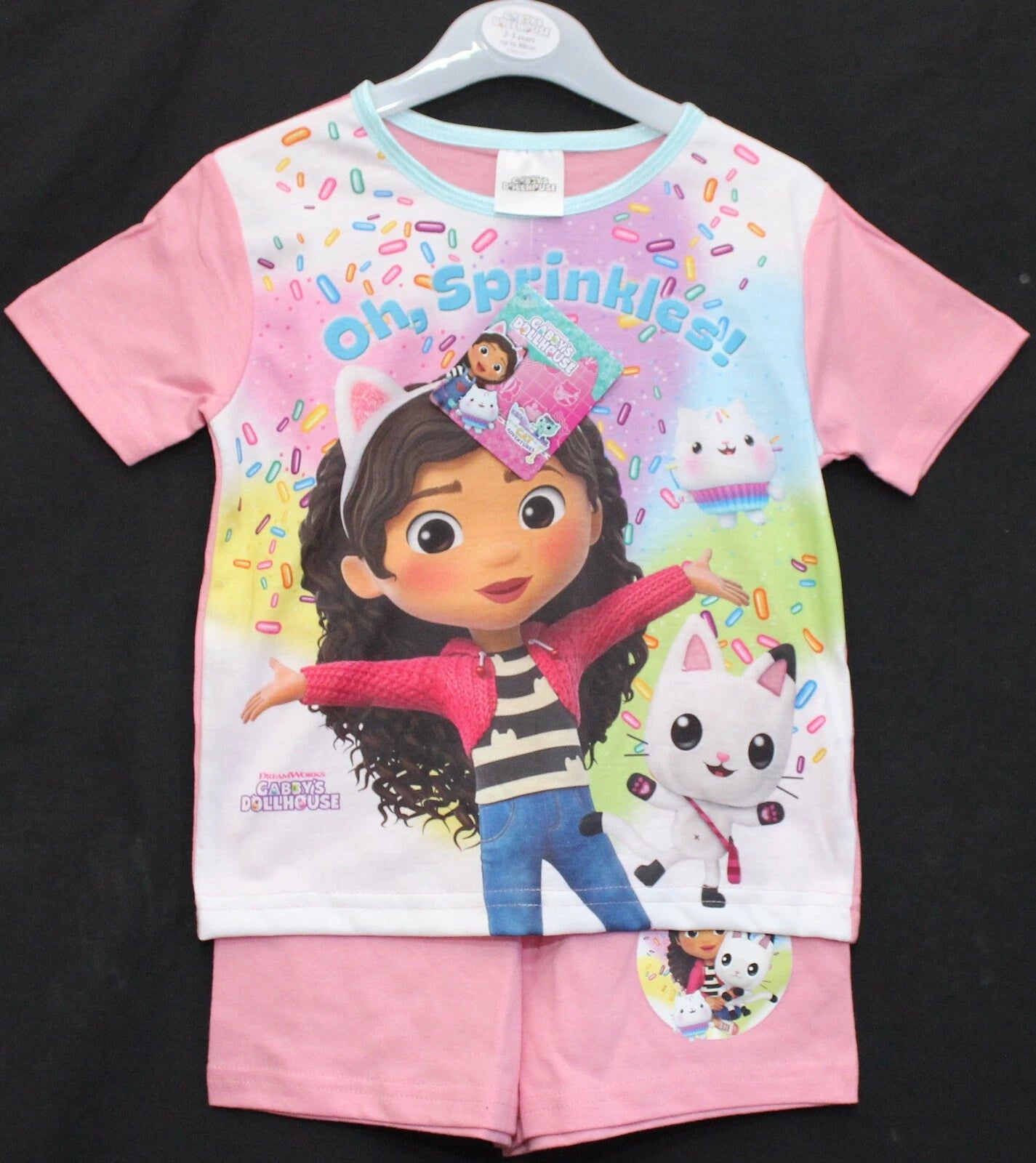 GABBY'S DOLLHOUSE Girl's Short Pyjamas/ Pink Summer/Shorty PJs Sizes 1.5-5 Years