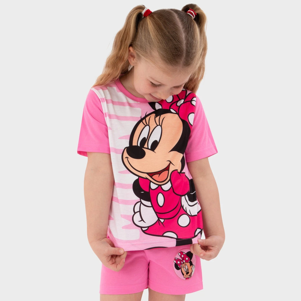 Disney Minnie Mouse Pyjamas | Disney Girls Pjs | Minnie Short Pyjamas