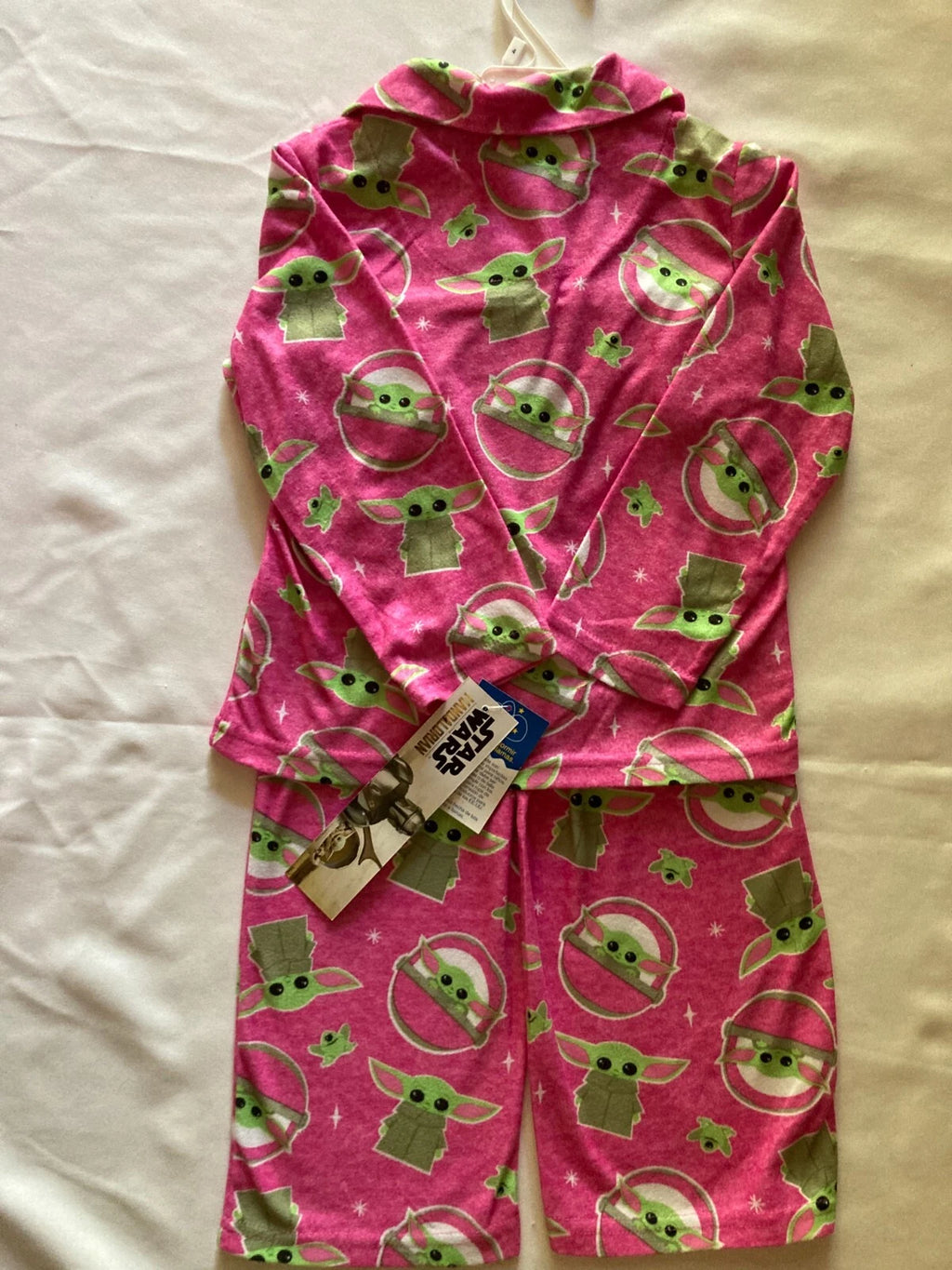 Disney Star Wars Baby Yoda Mandalorian Girls Pajamas Sleepwear Set Size 2T & 4