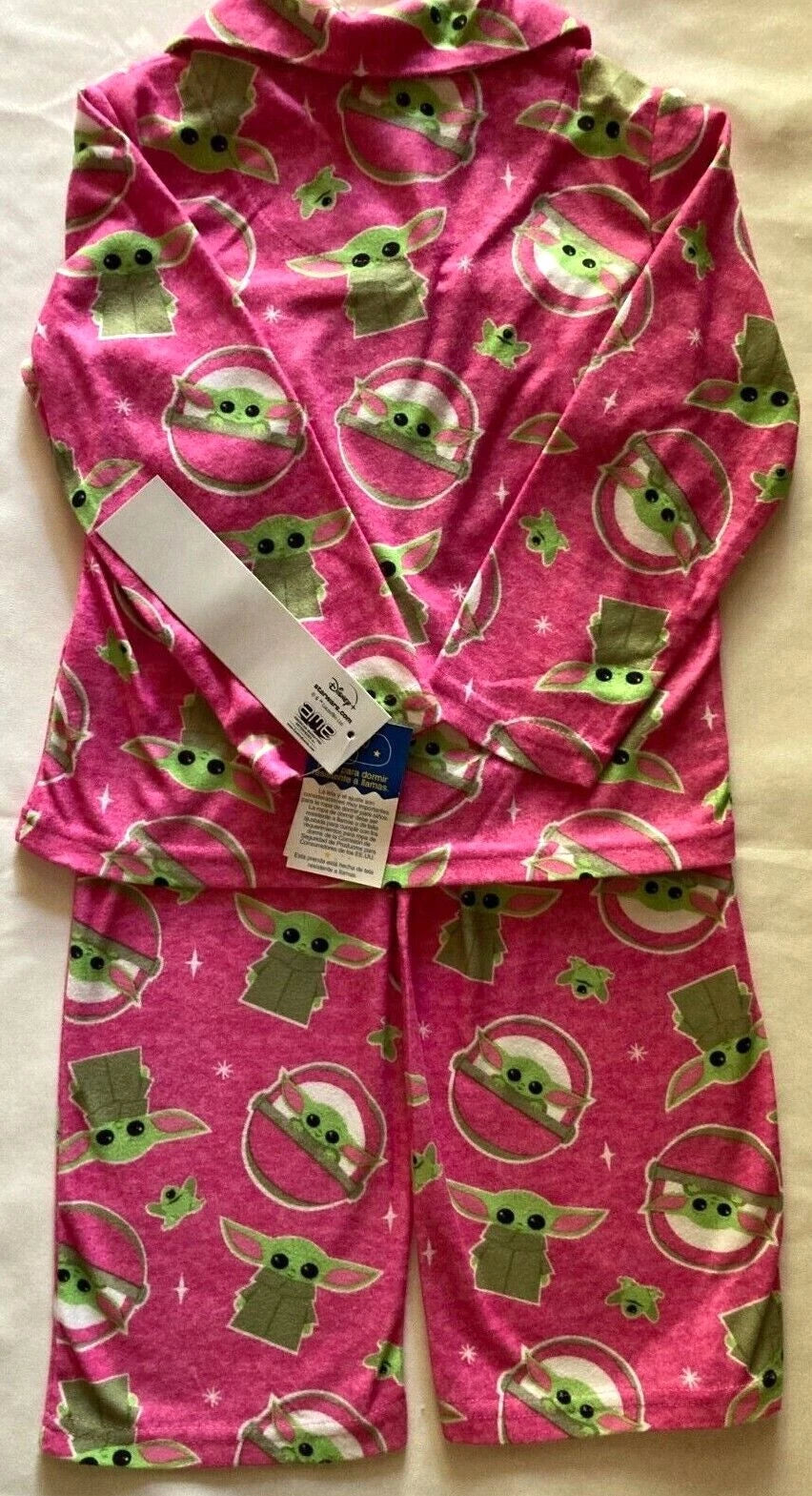 Disney Star Wars Baby Yoda Mandalorian Girls Pajamas Sleepwear Set Size 2T & 4