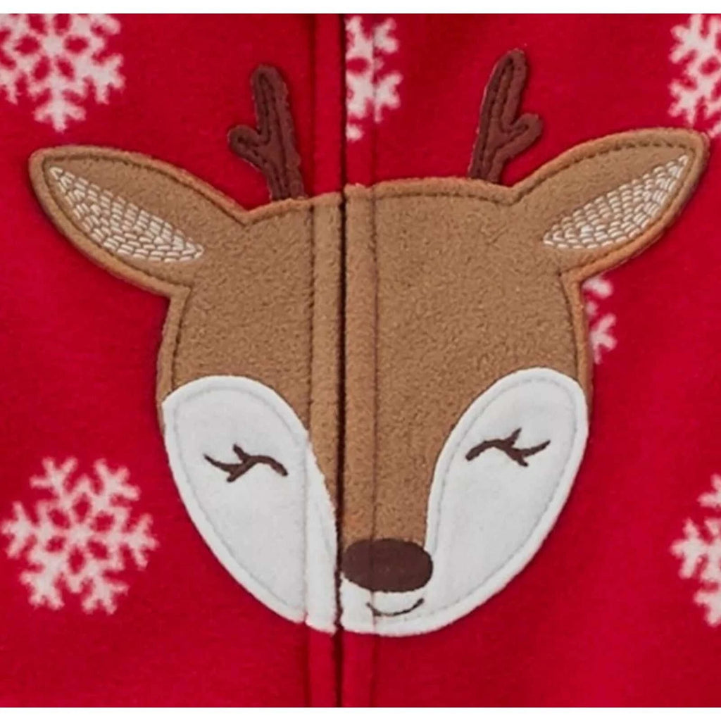 Carter's Toddler Girls' Snowflake Reindeer/Santa Footed Pajama Set