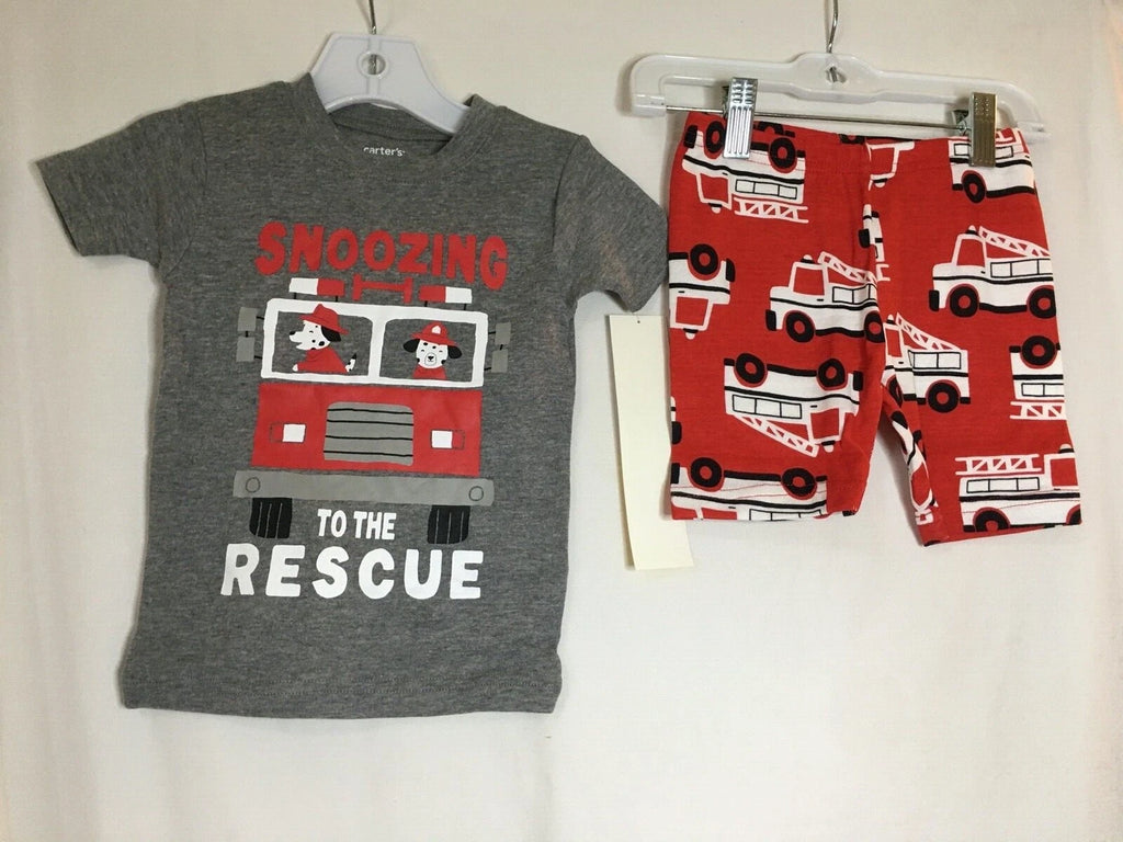 New Carter's Boys Firetruck Pajama Snug Fit Shorts Pajama sets Toddler UPICK
