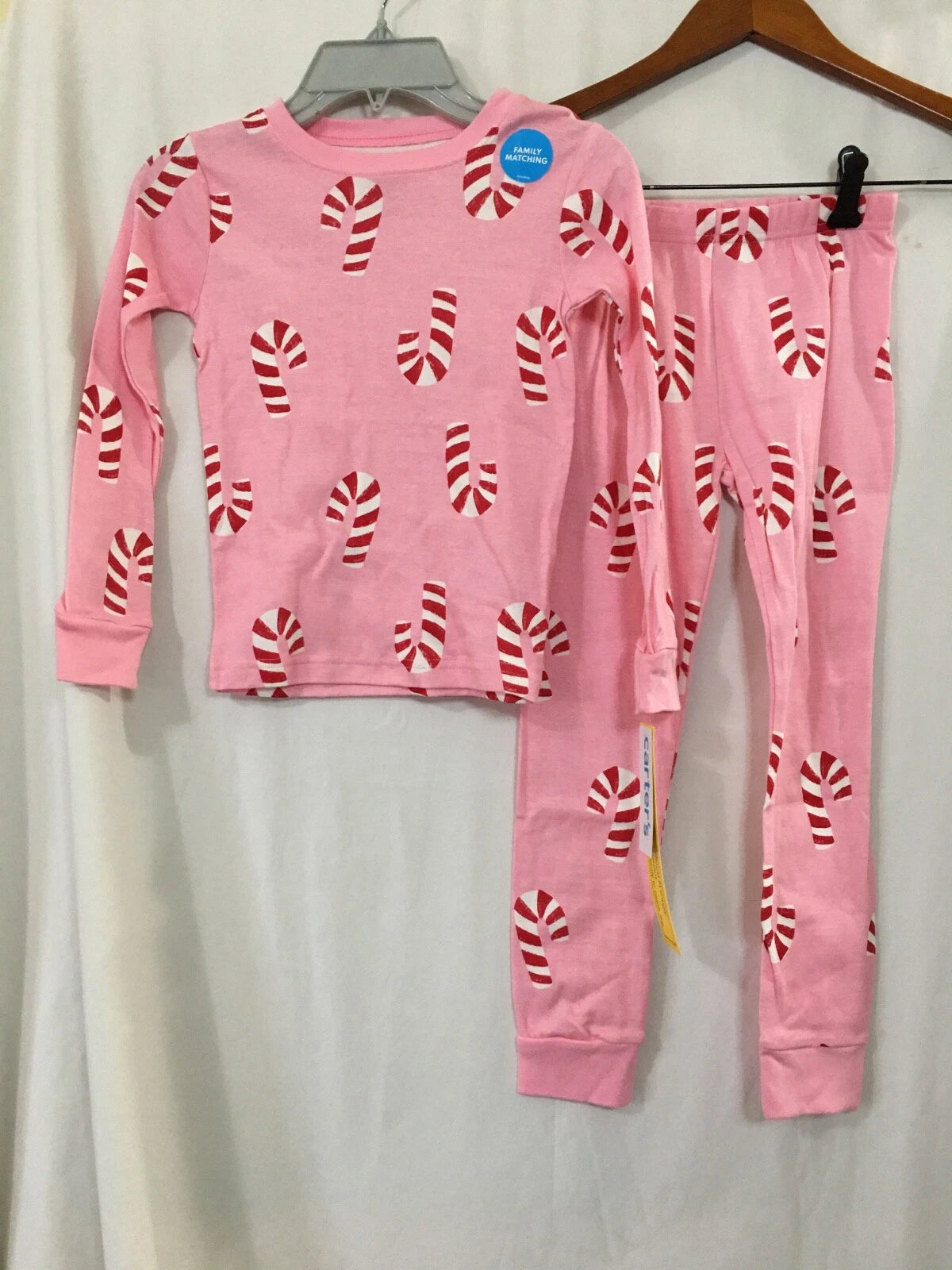 NWT Carter's  Pink Candy Cane Pajamas Set Toddler Cotton Christmas many sizes