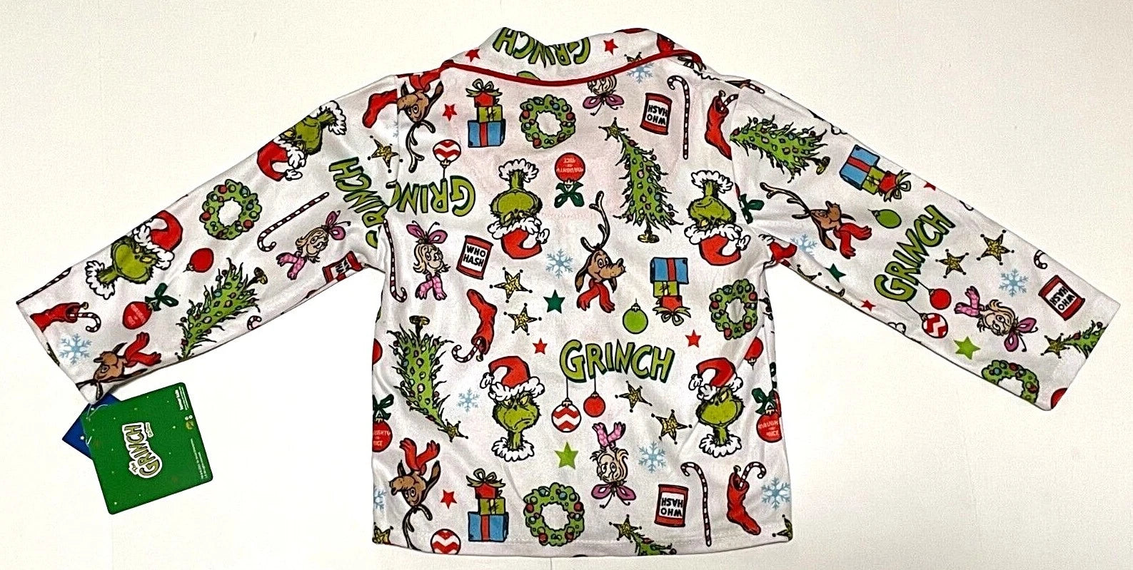 Dr. Seuss The Grinch Who Stole Christmas Tree Pajamas Coat 2 Piece New Tod Boy