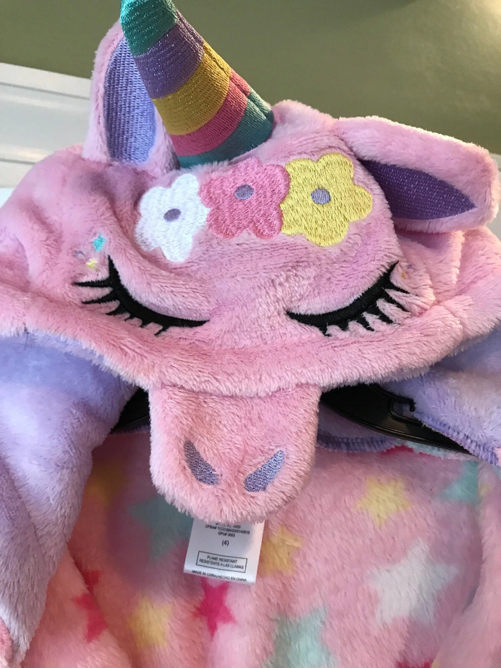NWT Girl's UNICORN Pajamas PJ Robe 3 piece Set Dreamlife Pink Blue 2T 3T 4 Star
