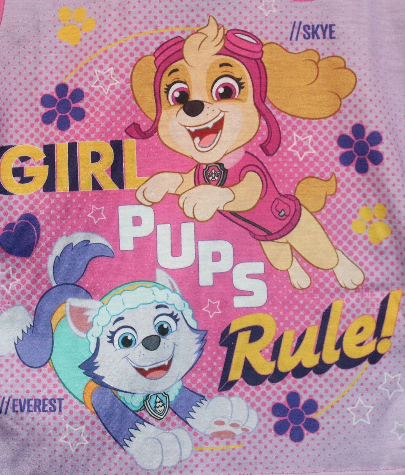 PAW PATROL Girls Pink & Mint Short Pyjamas/ Summer/ Shorty PJs Sizes 1.5-5 Years