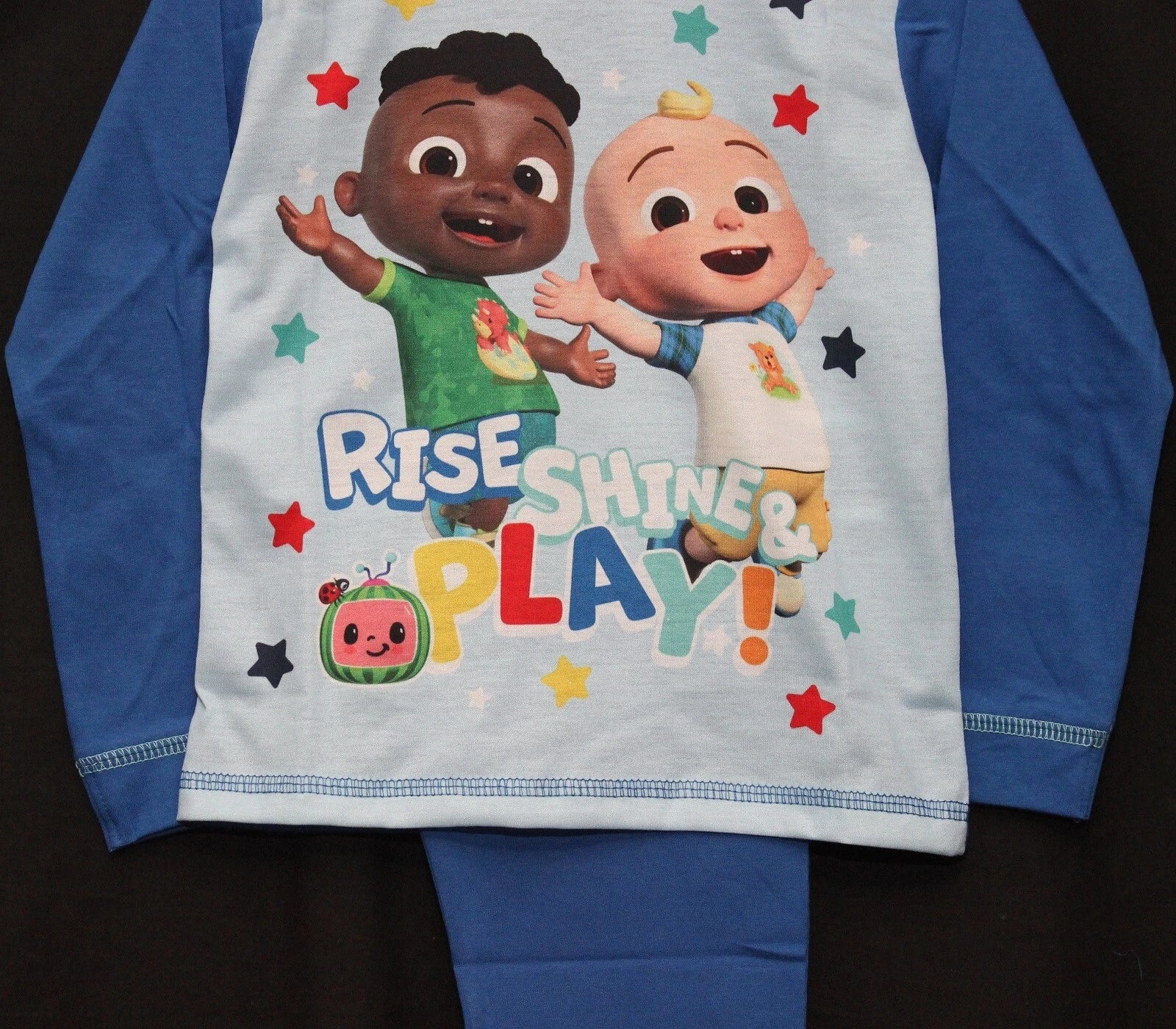 COCOMELON Boys Pyjamas/ Blue PJs in a Choice of 2 Styles Sizes 12 Months-4 Years